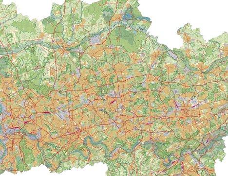 Kartenausschnitt Regionalplan © RVR Presse